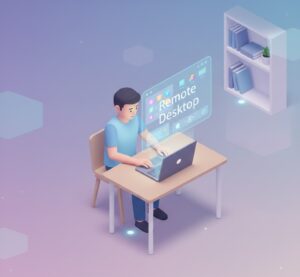Student using a free RDP provider for academic projects in 2026