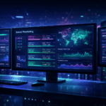 Dashboard showing monitoring tools tracking VPS server performance