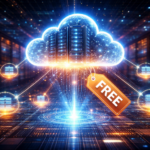 Illustration representing free VPS server infrastructure in a cloud environment