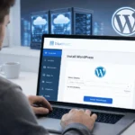 Installing WordPress on Bluehost hosting dashboard