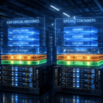 Comparison of KVM and OpenVZ virtualization technologies running on cloud infrastructure servers.