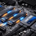 Comparison of NVMe and SATA SSD storage used in VPS server infrastructure.