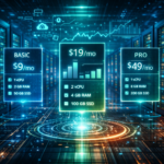 Visualization of VPS hosting pricing and server infrastructure costs